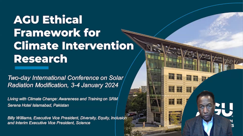 Two-Day International Conference on Solar Radiation Modification